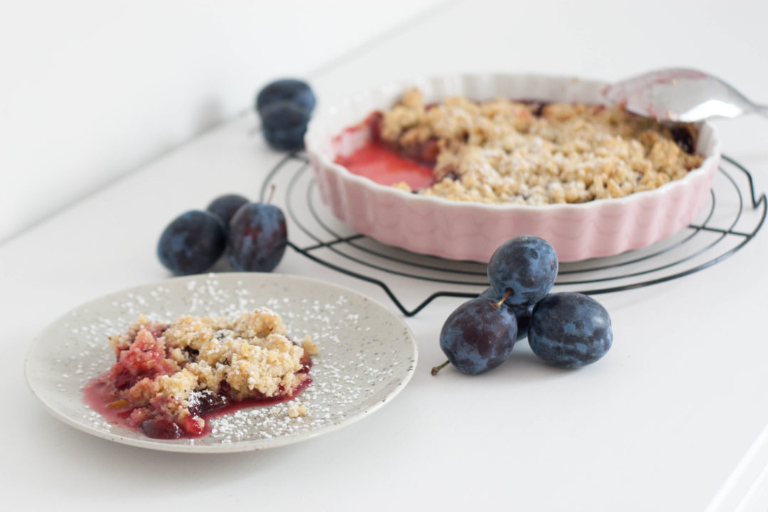 Zwetschken-Crumble: knusprig und fruchtig zugleich