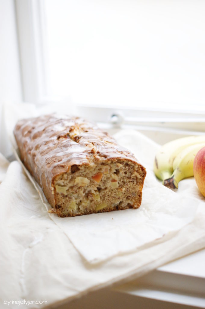 Schnelles Rezept für Bananenbrot mit Apfel