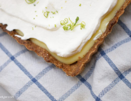 Rezept für Limettentarte mit braunem Butterboden