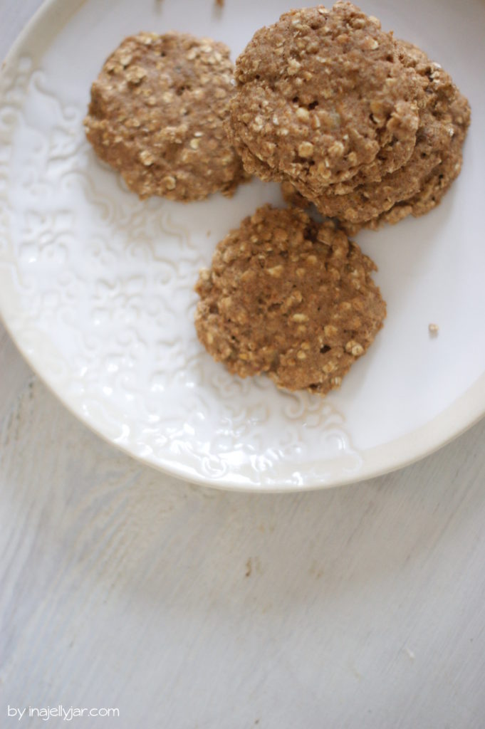 Erdnussbutter-Bananen-Cookies mit Haferflocken